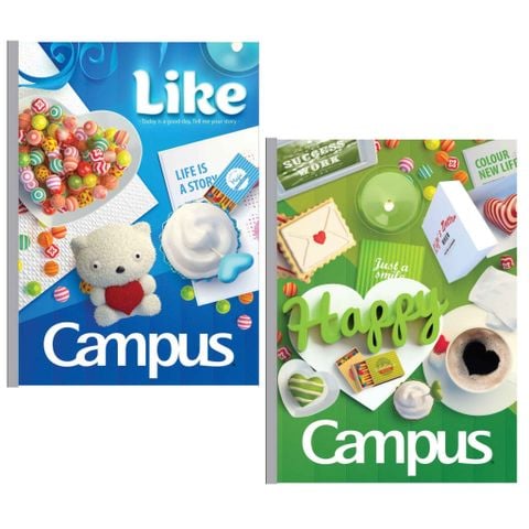 Vở kẻ ngang Campus Gift 80 trang - Mua 10 quyển tặng 01 bút bi