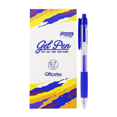 [SỐ LƯỢNG CÓ HẠN] Bút gel Officetex OT-GP001BU ngòi 0.7mm - Mực xanh