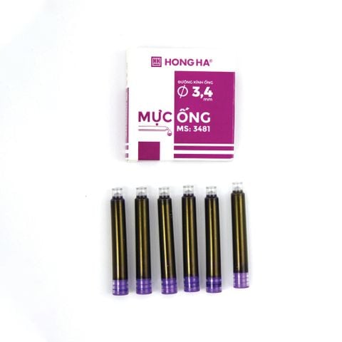 Ống mực Hồng Hà 3,4mm 3481 (Hộp 6 ống)