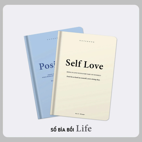 Sổ bìa bồi LIFE 5 - 160 trang 8601 - Kích thước 135 x 195mm - Định lượng 100gsm, kẻ caro