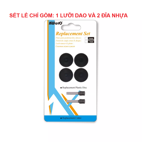 [CHÍNH HÃNG] Lưỡi dao đục lỗ Kw-TriO 09556 (Vỉ gồm 1 Lưỡi Dao + 2 Đĩa Nhựa)