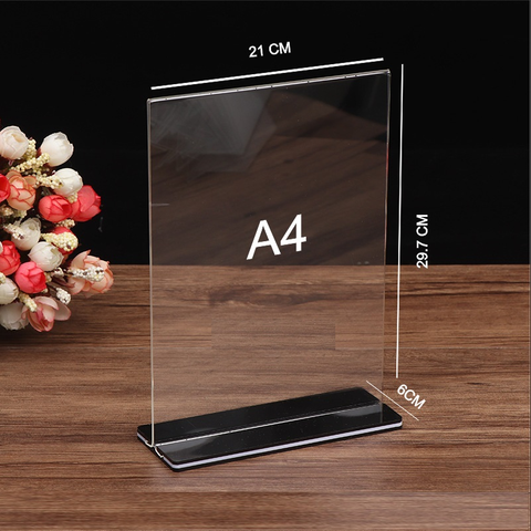 Menu mica để bàn A4 chân cài - Khổ dọc, khổ ngang - Kích thước: 21x29.7cm
