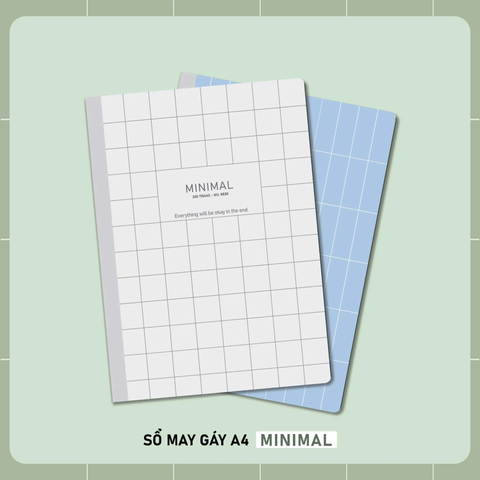 Sổ may gáy bìa bồi A4 Hải Tiến 200 trang MINIMAL 8823 - Định lượng 70gsm