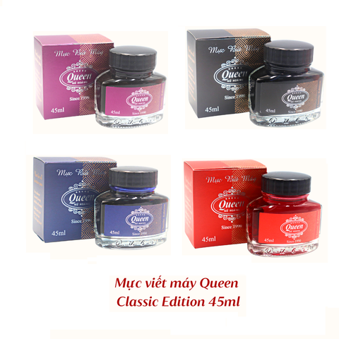Mực bút máy Queen FPI02 45ml - Phiên bản cao cấp - không mắc cặn, không làm tắc ngòi bút