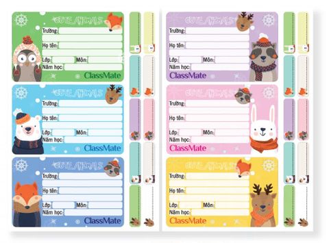 Nhãn vở Classmate Animal CL-NT219