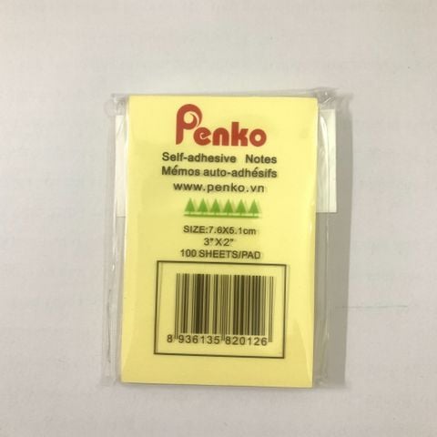 Giấy nhớ PENKO 3x2 - Kích thước: 7.6 x 5.1cm - Màu vàng