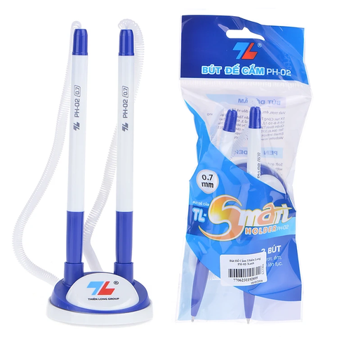 Bút cắm bàn đôi Thiên Long PH-02 - đầu bút 0.7mm, mực xanh