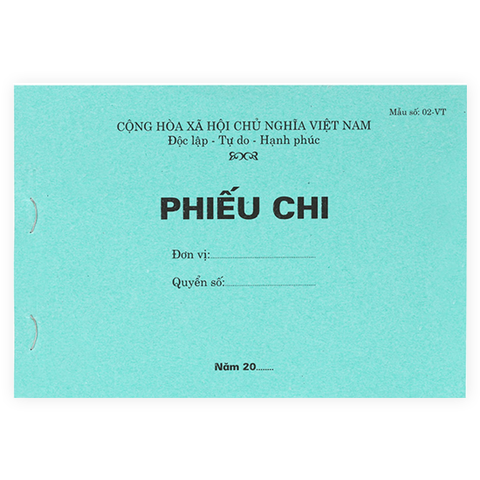 Phiếu chi A5 1 liên loại đẹp (13x19cm)