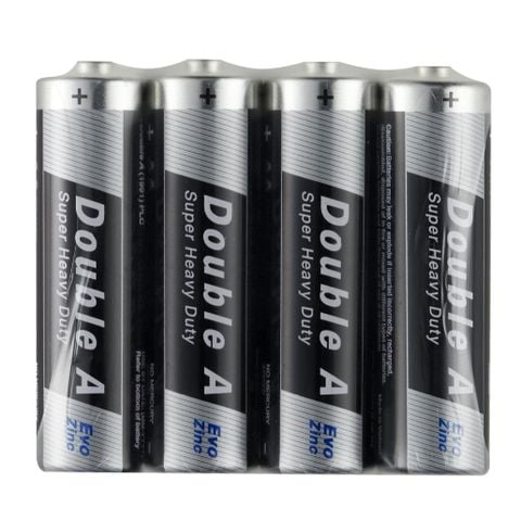 Vỉ 4 viên Pin AAA Double A Evo Zinc đóng màng co - Pin đũa