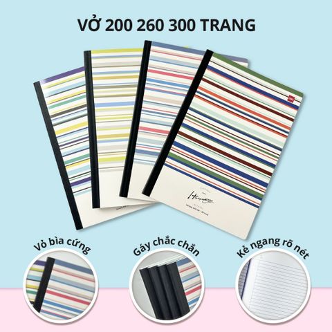 Sổ bìa bồi A4 Deli 300 trang CNB547-300 - Kích thước: 210x297mm