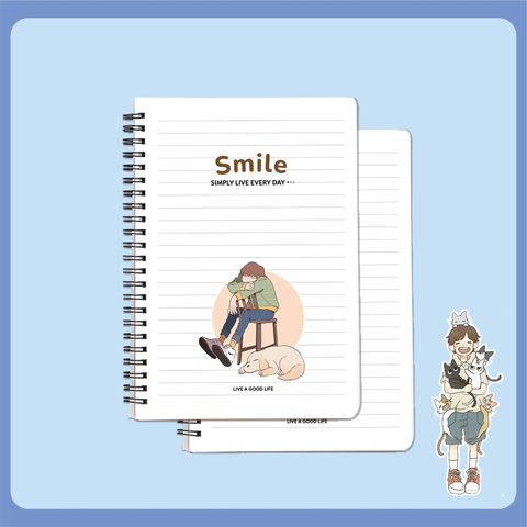 Sổ lò xo A7 Hải Tiến SMILE 200 trang 6768 - Giấy định lượng 80gsm, kích thước 70 x 100 mm