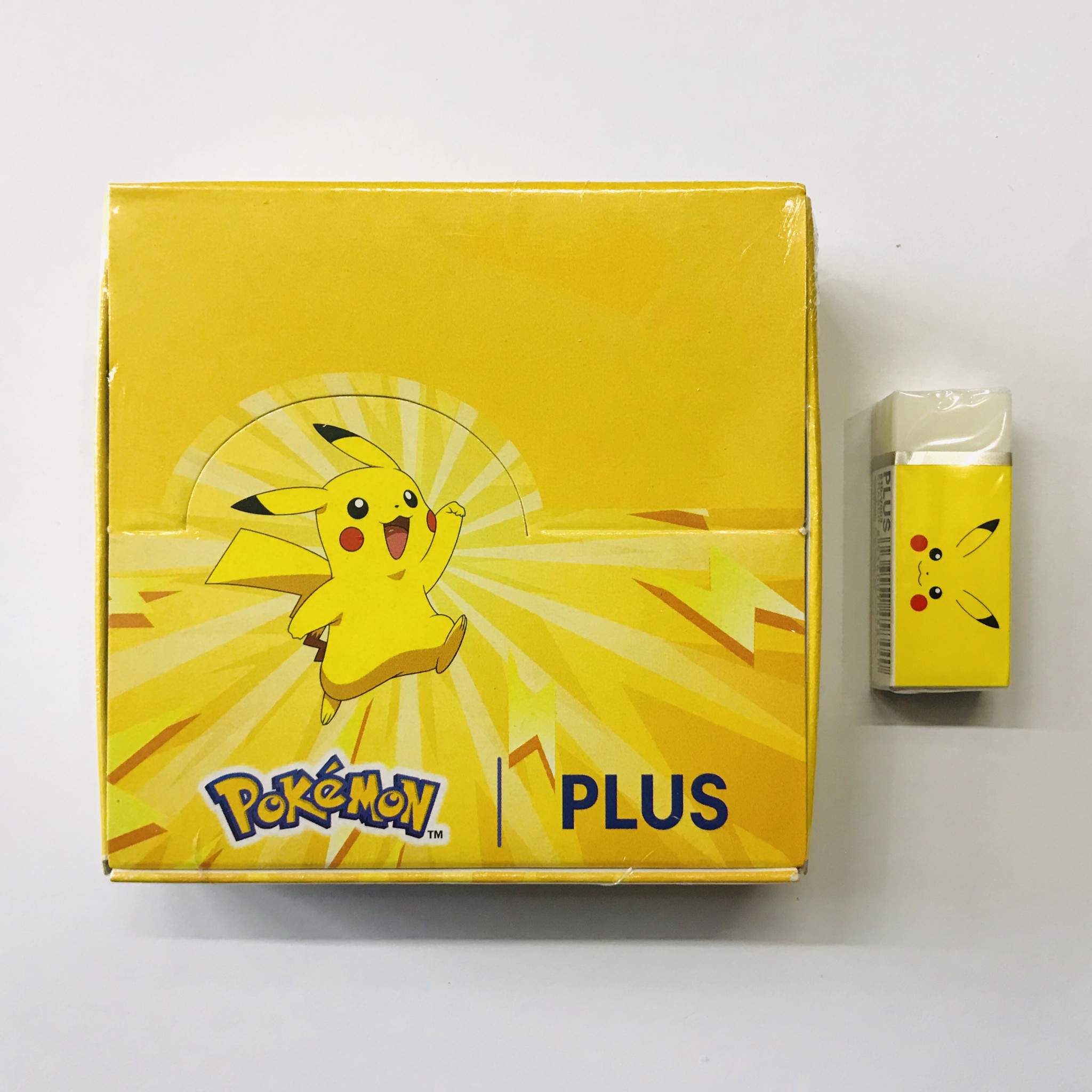 Tẩy chì Plus viên to Pokemon, Pikachu vàng