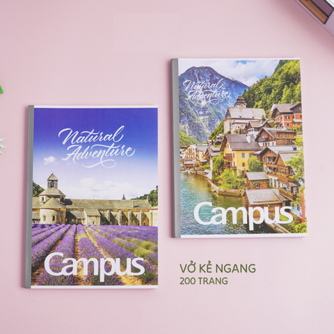 Vở kẻ ngang có chấm Campus Adventure 200 trang - Mua 5 quyển tặng 01 bút bi