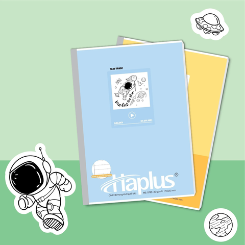 Vở kẻ ngang có chấm Haplus 80 trang CHILL 5785 - Định lượng 60gsm - Mua 10 quyển tặng 01 bút bi