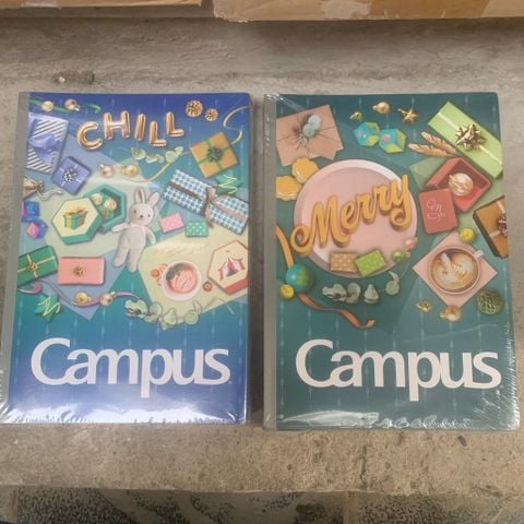 [MẪU MỚI 2023] Vở kẻ ngang Campus Gift 2 200 trang - Mua 5 quyển tặng bút bi hoặc túi Clear