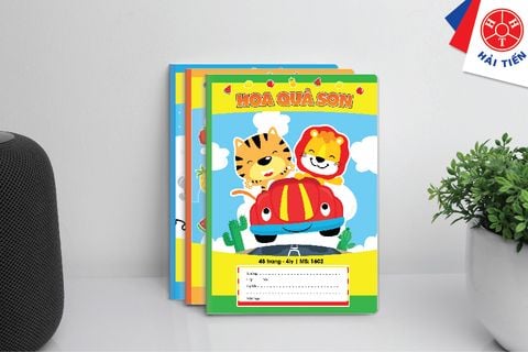 Vở 4 Ô ly Hải Tiến 48 Trang 1602 Hoa Quả Sơn 6 Sao - Giấy định lượng 100gsm - Mua 10 quyển tặng 01 bút chì