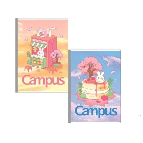 [MẪU MỚI 2023] Vở kẻ ngang có chấm Campus KAWAII 2 80 trang - Mua 10 quyển tặng 01 bút bi