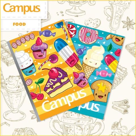 Vở Campus Food 80 Trang (Kẻ Ngang) - Mua 10Q Tặng 1 bút nhớ dòng