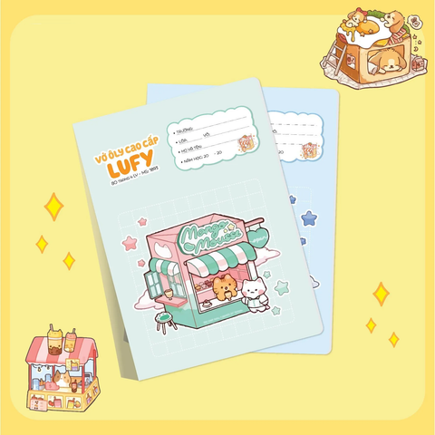 Vở 4 ô ly LUFY 80 trang Hải Tiến 1893 - Định lượng 100gsm - Mua 10 tặng 1 bút chì
