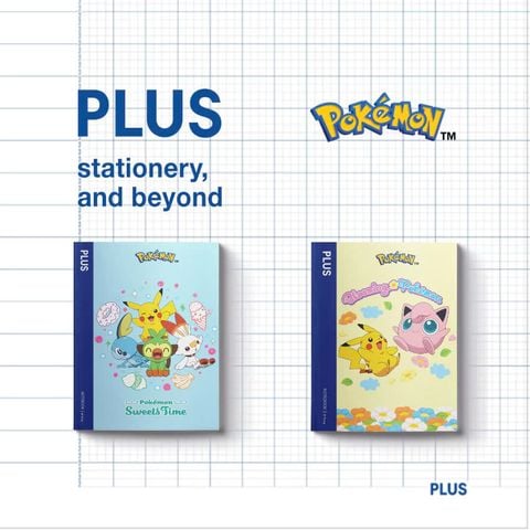 Vở 4 Ô ly PLUS Pokemon 48 trang - Định lượng 100gsm, giấy trắng, 2 màu lựa chọn