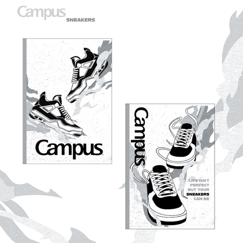 Vở Campus SNEAKERS 80 trang (Kẻ Ngang) - Mua 10q tặng 2q Campus Gift 80 trang + Bút nhớ dòng