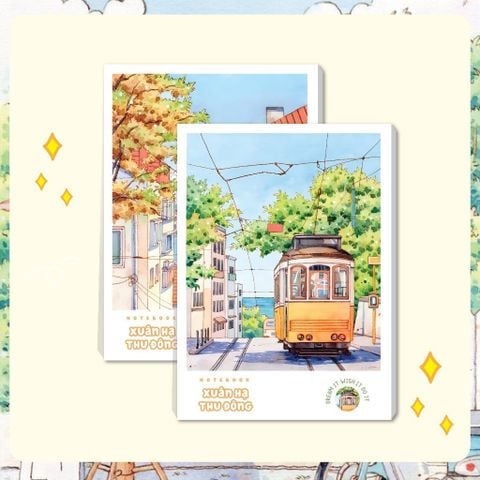 Vở kẻ ngang Hải Tiến 200 trang Xuân Hạ Thu Đông 2821 - Định lượng 60gsm - Mua 5 quyển tặng 01 bút bi