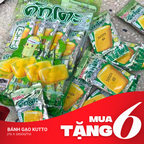  [MUA 6 TẶNG 6] Bánh Gạo Kutto Nhân Kem Trứng - Date 19/8 
