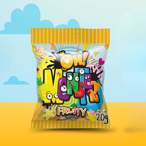  Kẹo Dẻo Oh! Monster Hương Trái Cây Chua Ngọt Dẻo Dai - 20g/gói [Hàng Thái Lan] 