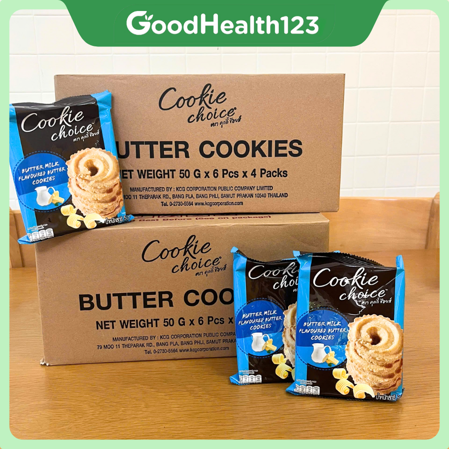 [Thùng 24 Gói] Bánh Quy Bơ Cookie Choice – Giòn Rụm, Thơm Ngon [Hàng Thái Lan]