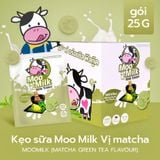 Kẹo Sữa Bò Moo Milk Vị Matcha – Thơm Ngon Từ Sữa New Zealand – Gói 25g [Hàng Thái Lan]