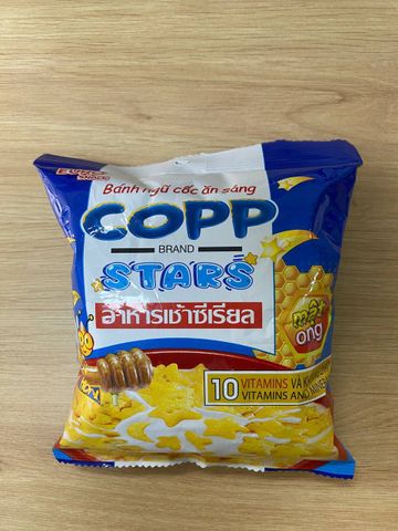  Bánh ngũ cốc ăn sáng vị mật ong Copp Stars 