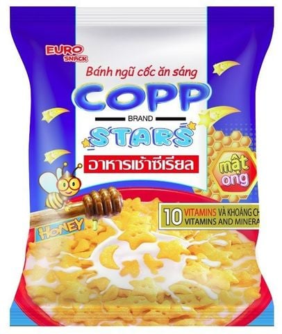  Bánh Ngũ Cốc Ăn Sáng Copp Stars Vị Mật Ong – Dinh Dưỡng & Tiện Lợi – Gói 20g 