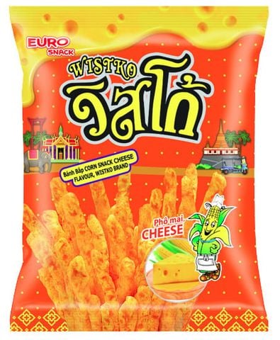  Snack Bắp Wistko Vị Phô Mai – Giòn Tan, Đậm Đà – Gói 32g 