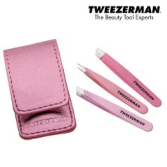 010.Bộ 3 nhíp mini màu hồng và bao da hồng - MICRO MINI TWEEZER SET (4267-LLT-APAC)