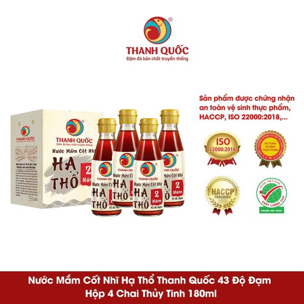 Nước Mắm Cốt Nhĩ Hạ Thổ Thanh Quốc 43N 180ml x Hộp 4 chai