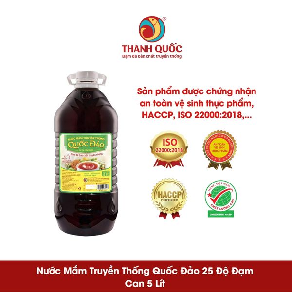 Nước Mắm Truyền Thống Quốc Đảo 25N Can 5L