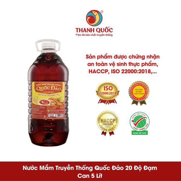 Nước Mắm Truyền Thống Quốc Đảo 20N Can 5L