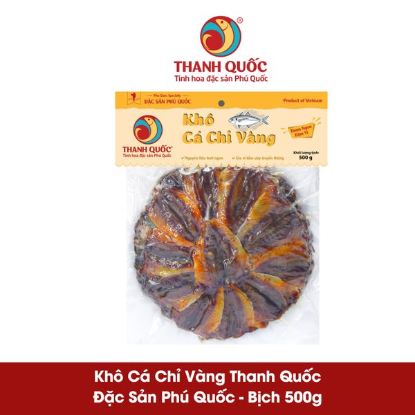 Khô cá chỉ vàng Phú Quốc - Thanh Quốc, Bịch 500G