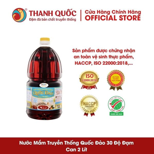 Nước Mắm Truyền Thống Quốc Đảo 30N Can 2L