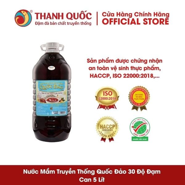 Nước Mắm Truyền Thống Quốc Đảo 30N Can 5L