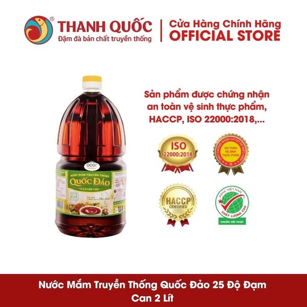 Nước Mắm Truyền Thống Quốc Đảo 25N Can 2L