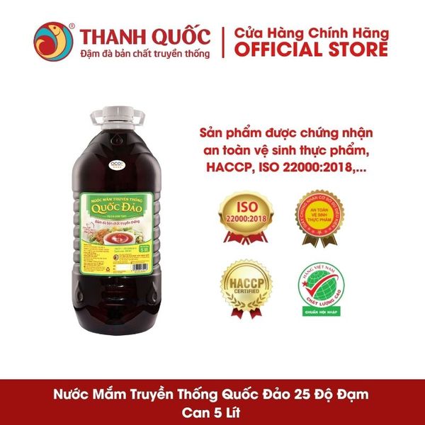 Nước Mắm Truyền Thống Quốc Đảo 25N Can 5L