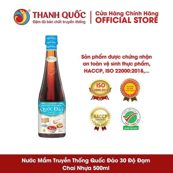 Nước Mắm Truyền Thống Quốc Đảo 30N 500ml