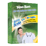  Combo: 5 Hộp bột vệ sinh làm sạch lồng giặt Mao Bao Ag+ 306g  - Tặng 01 chai nước giặt cao cấp 86g + 01 hộp bột tẩy quần áo thiên nhiên 12g x2 gói 