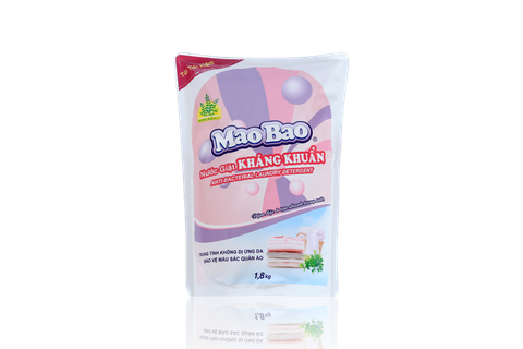  Combo 8 Túi nước giặt kháng khuẩn Mao Bao 1800g + 1 hộp bột tẩy quần áo 12g x5 