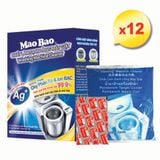  Combo 12 Hộp Bột Tẩy Vệ sinh Lồng Máy Giặt Mao Bao Ag+ 306g (1 thùng) 