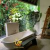 Bồn Tắm Oval Đá Cẩm Thạch Trắng
