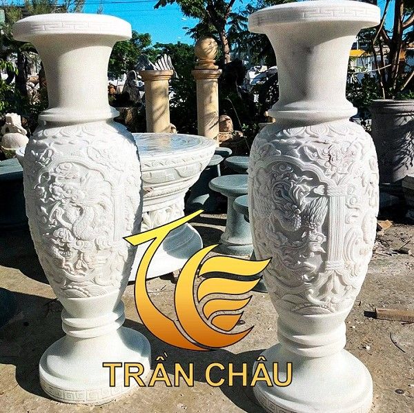 Lục Bình Đá Cẩm Thạch Trắng