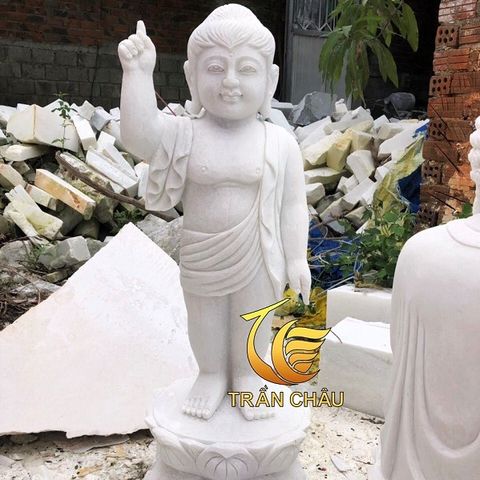 Phật Đản Sanh Đẹp Bằng Đá Tự Nhiên Nguyên Khối