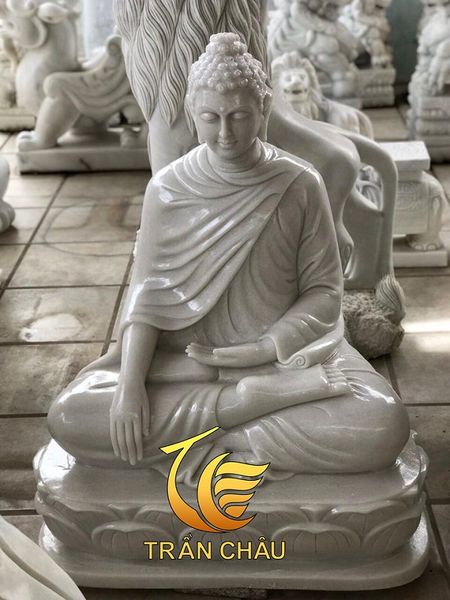Phật Thích Ca Ấn Độ Bằng Đá Nguyên Khối